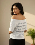 Off-shoulder T-shirt